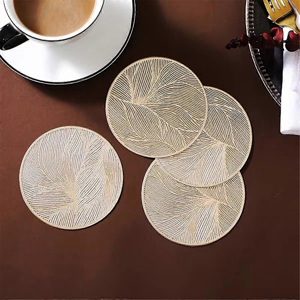 Runda Underlägg Värme- Underlägg Halkfri Skyddsmatta för Matbord Kök Kaffe Te Varm Dryck Underlägg C