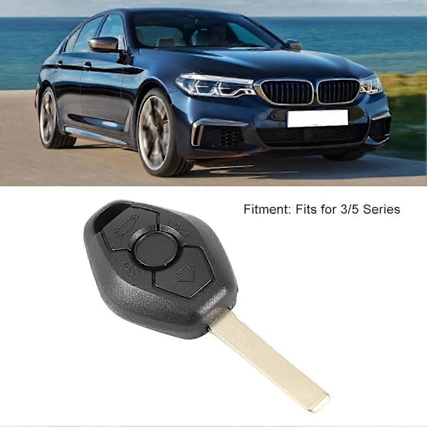 Sort Bil Fjernbetjening Nøgle 868Mhz 3 Knapper Passer til 3/5 Serie