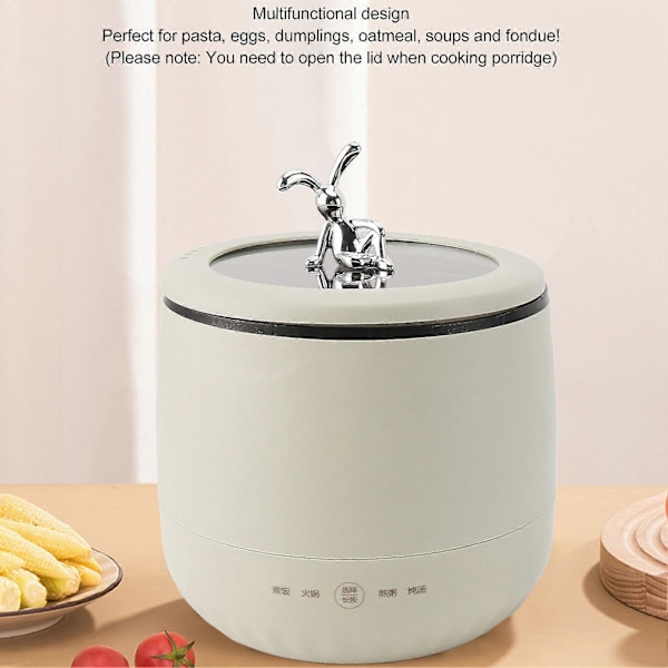 Mini-riisinkeitin 2 hengelle, 1,8 l, 450 W, monitoiminen kannettava riisinkeitin kotiin, asuntolaan, matkoille ja toimistoon