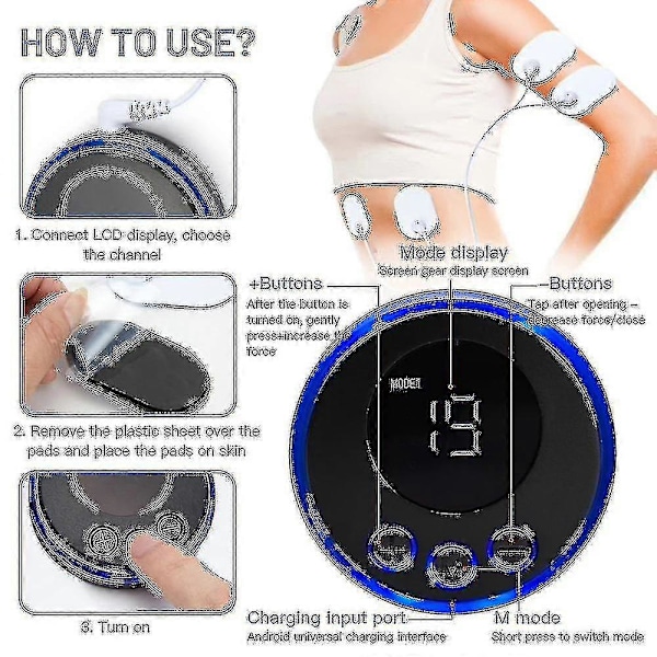 Ems Ansiktsmassageapparat Lyftande Strömstimulator Instrument Remote Control
