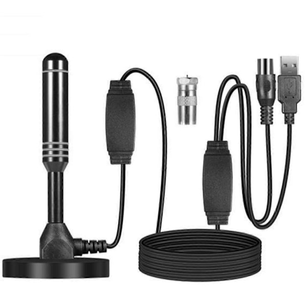 HD Digital TV-antenn 37dB Hög Förstärkning Förstärkt HD TV-antenn Multi-Användning Inomhus Utomhus Digital HD Freeview Antennkabel, A