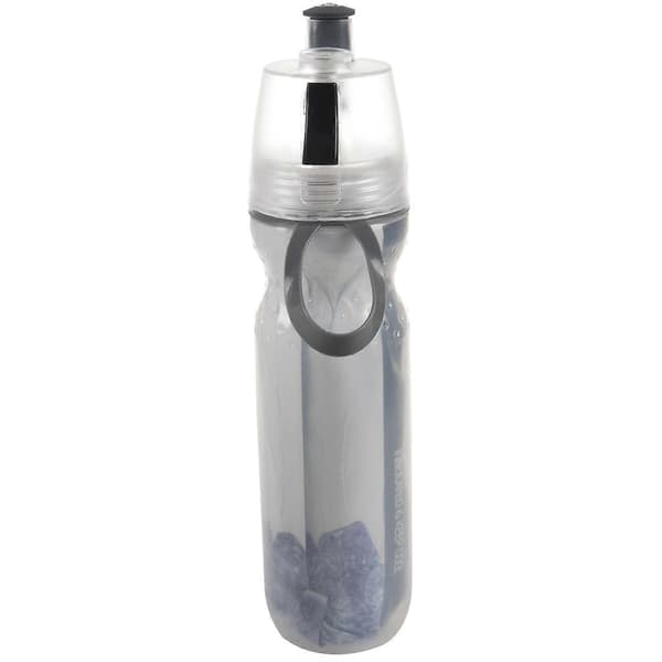 Vattenflaskor Isolerad Mist Spray Vattenflaska Dubbla Lager Iskall Flaska Sport Utomhus Drickskittel Svart