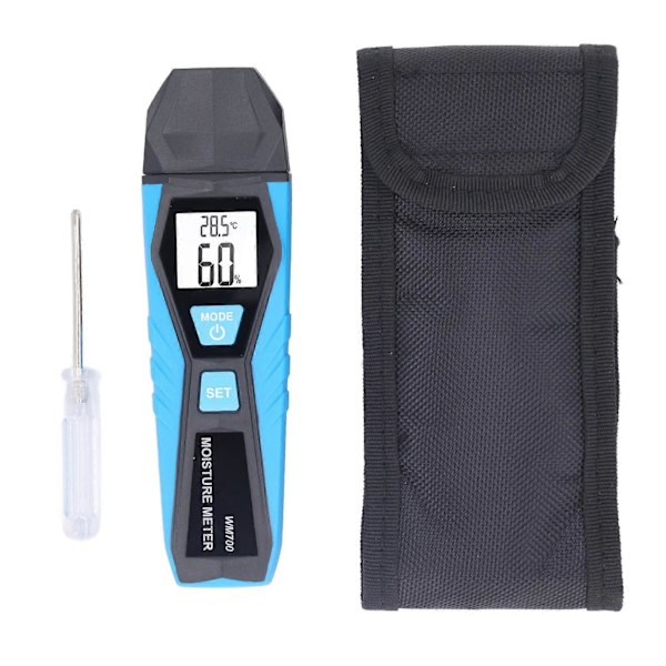 Håndholdt fugtmåler LCD-display digital fugttester til træ, beton, kalkmørtel, mursten, fugtighedsdetektion WM700