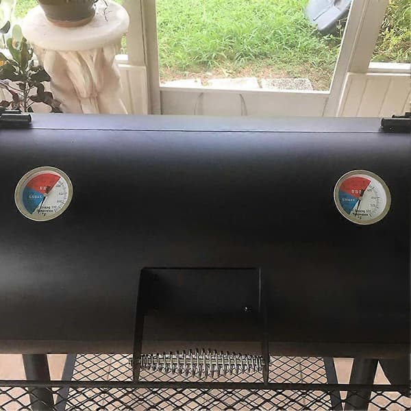 Grilltermometer i rustfritt stål for grillrøykere, temperaturmåler