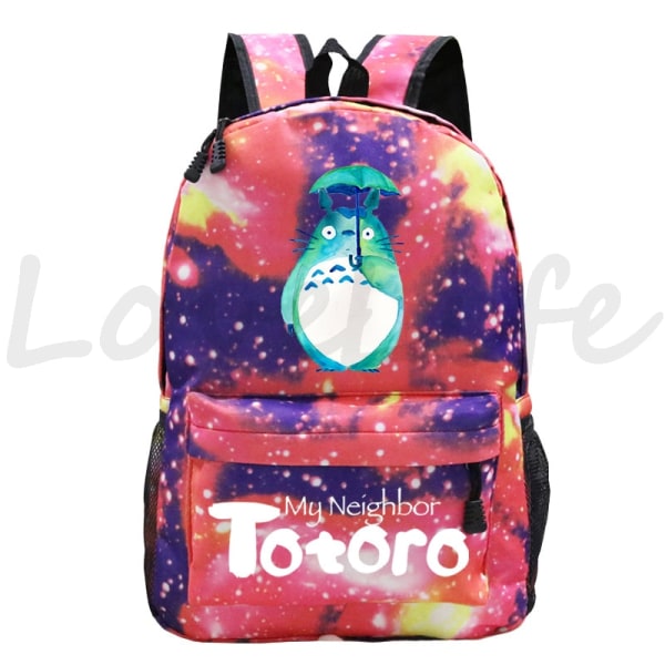 Min granne Totoro Ryggsäck Anime Ryggsäck Student Tecknad Skolväska style 13