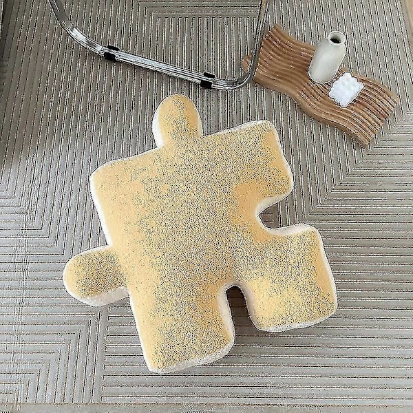 Blacket Hvit Uregelmessig Puslespill Sittepute Ryggpute Hjem Kjære Spill Pynteputer Myke Tykke Teddy Fløyel Sofaputer C 55x55cm