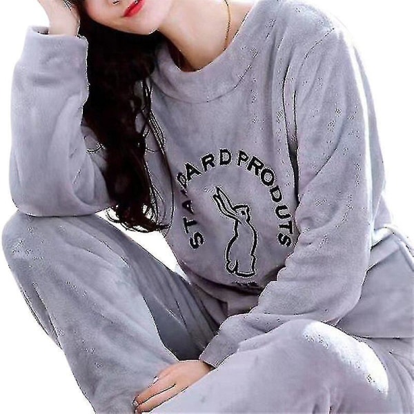 Nya 2023 Flanell Pyjamas Dam Set Höst Vinter Varm Tjock Korall Sammet Långärmad Sovkläder Hem Pyjamas Nattkläder style 9 XL