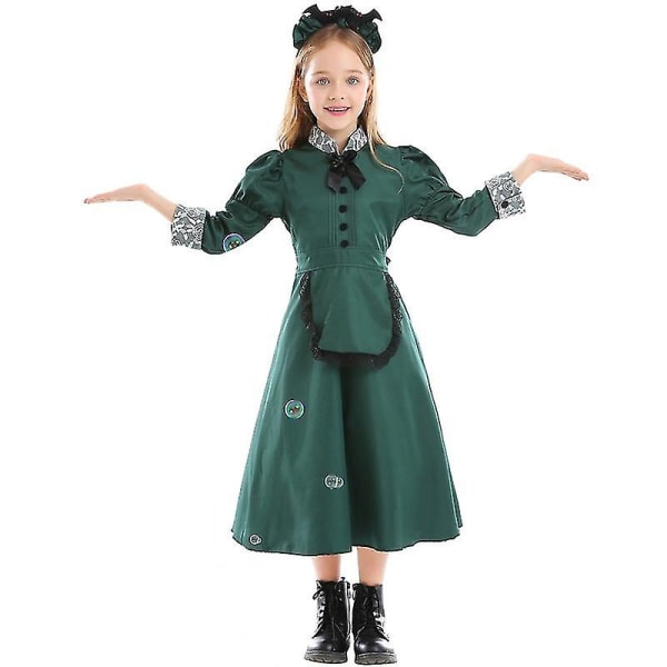 Snabb Leverans Det levande slottet Cosplay Sofie Sophie Hatter Klänning Baby Flickor Kvinnor Viktoriansk Gotisk Prinsessklänning Hatt Vampyr Maid Kostym Sophie Hatter Girls M