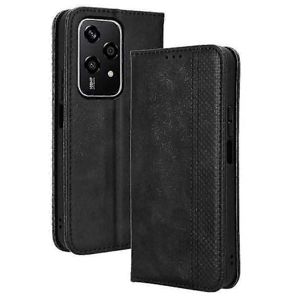 For Honor 200 Lite Lommebok Lærdeksel Lommebokstativ Engros Telefondeksel - Rød Black