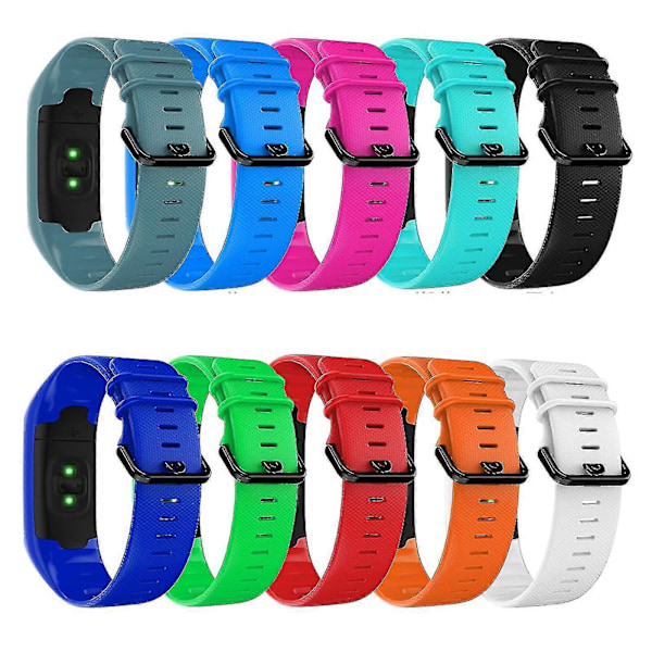 2023 Nytt Ersättningsarmband Mjukt Silikon Armband Smart Sportklocka Rem för Polar A360 A370 Navy blue