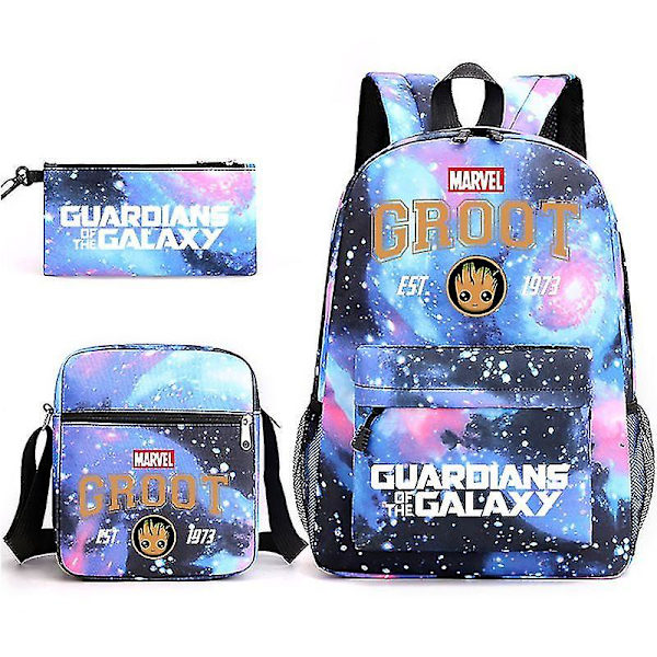Guardians Of The Galaxy 3-pack Ryggsäckar Cartoon Barn Pojkar Flickor Skolväska Lättvikts Studenter Vattentät Kapacitet Mochilas style 36