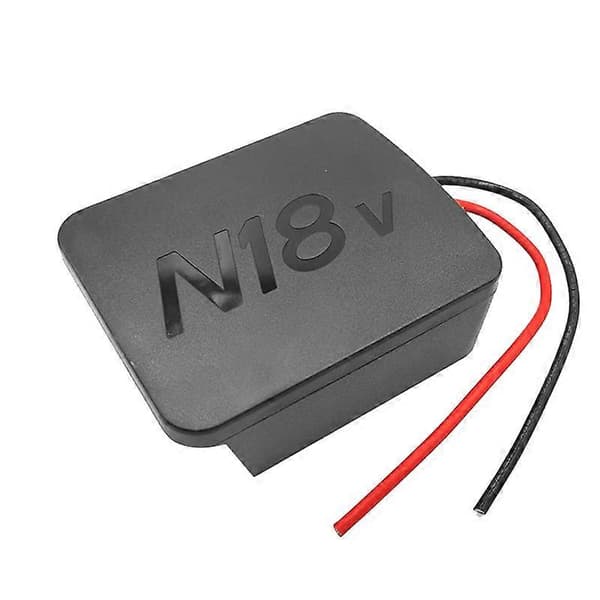 For 18V Batteriadapter Strømkilde Feste med Ledninger, Batterikonverter Kobling for Adapter
