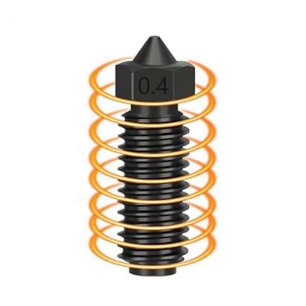 6 st Härdat Stål Munstycken för 3 Hotend Extruder Gängmunstycken 0.4/0.6/0.8mm Munstycken