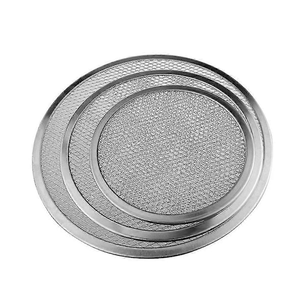 Hopeup Aluminium Förtjockad Non-stick Nät Rund Pizza Mesh Pan Bakplåt Köksredskap