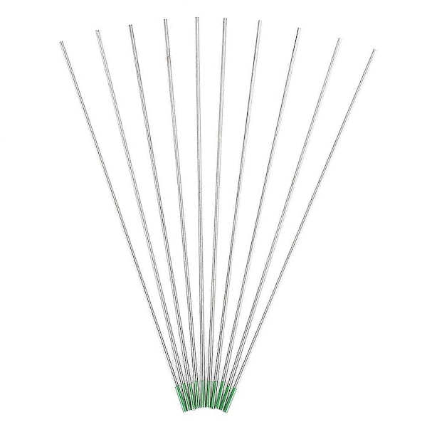 10 kpl Puhtaita volframielektrodeja WP vihreä kärki AC Tig -hitsaukseen 1,0 * 175 mm