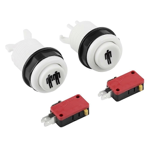 Lang Startknap DIY Kit 1p 2P Player Trykknap til Arkadespil