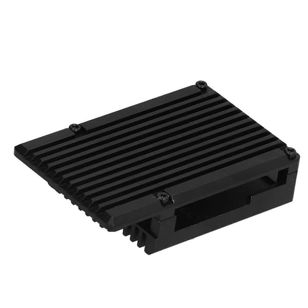 Fodral för Raspberry Pi 3 Modell B B+ Svart Aluminiumlegering Anodisk Oxidation CNC-skal