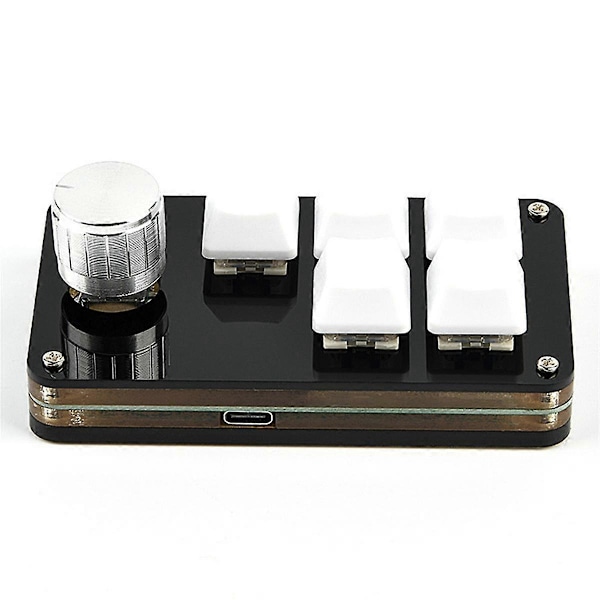 Mini Tastatur 5 Taster 1 Knapp Gamer Programmerbar Tastatur DIY Hot Swap Tilpasning Mekanisk Tastatur Makro Tastatur Hvit