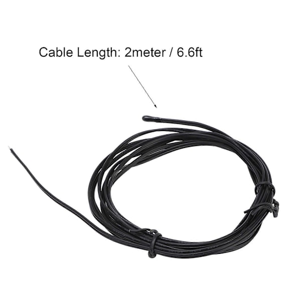 10 stk. NTC Termistor Temperatur Sensor Probe Dråbeformet Spids Epoxy Resin Konnektor 2 meter 10K B3950