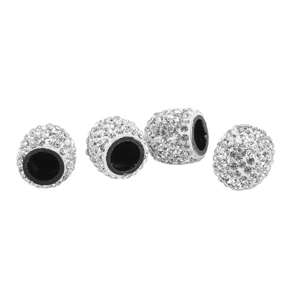 4 st Bling Ventilkåpor 15mm Ventil Luftskydd Däckdekoration Universal för Bil Motorcykel Silver