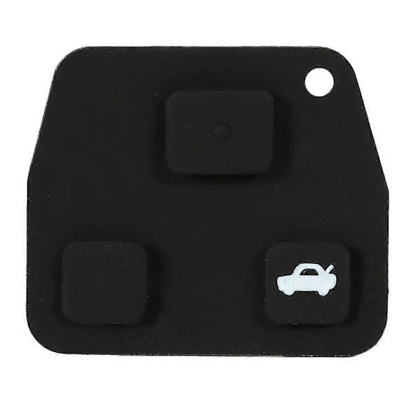 3-knapps fjernkontroll bilnøkkel fob etui skall gummipute for Toyota Avensis Corolla Lexus Rav4