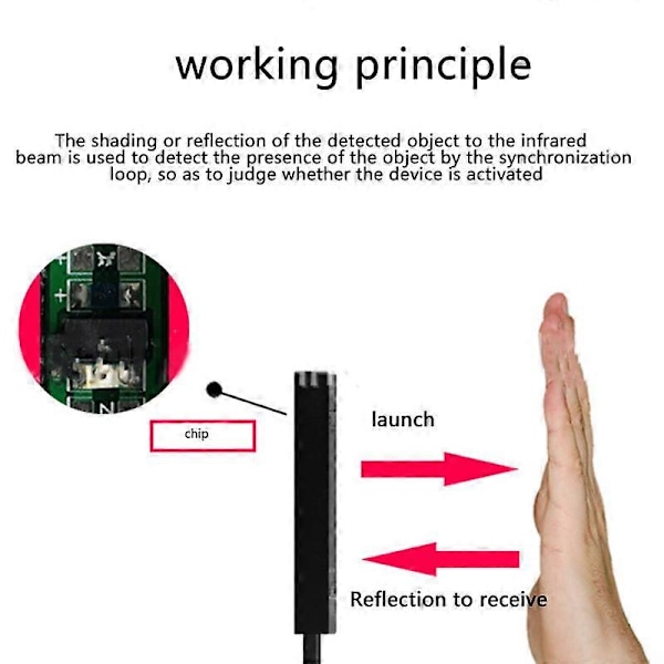 HID Reflekterande Fotoelektrisk Brytare, USB-Tangentbord med Anpassningsbar En-Knappsfunktion, Infraröd Sensorbrytare