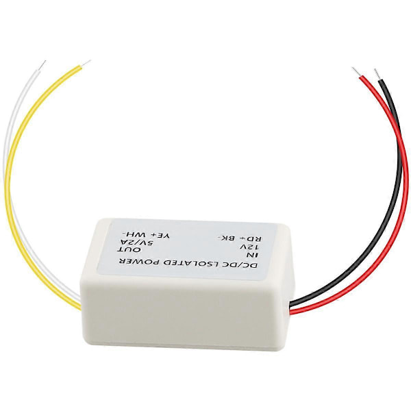 DC-DC Isoleret Strømmodul DC12V Input DC 5V/2A Output Konverter Fælles Jord Isolation Anti-Interferens, 12V til 5V/2A