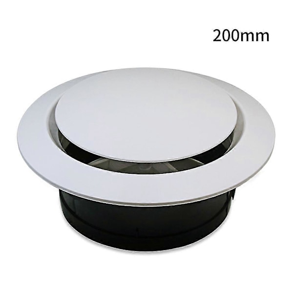 Ilmanvaihtoventtiilin kansi Ilmanpoistoilmasuutin 100mm 150mm Ilmastointiputki Kodin ilmanvaihto Säädettävä säleikkö 75mm