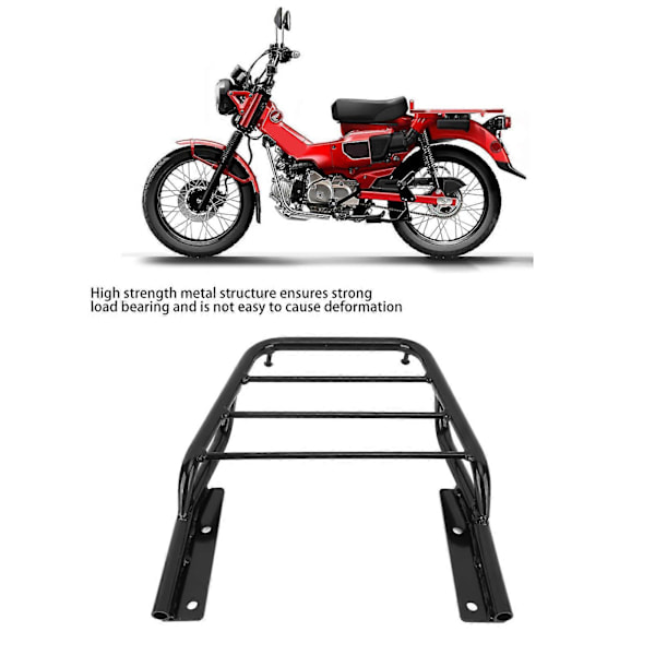 Motorcykel Bagagehylla Stark Lastbärande Bakre Bagagehållare Passar CT125 Hunter Cub Trail 125