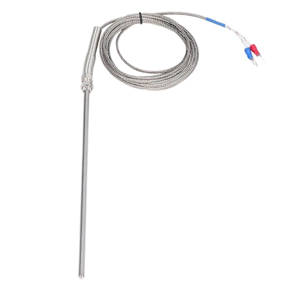 K-typ Termoelement Rostfritt Stål Termoelement Probe för Temperaturmätning 200mm 3 Meter