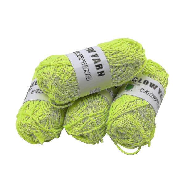 Lysande Ull DIY Vävd Handstickad Polyester DIY Självlysande Garn Hantverk A4