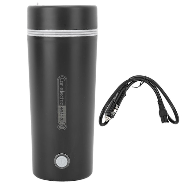 Elkedel Hurtig Opvarmning Intelligent Kontrol Anti Tør Kogning Beskyttelse 350ml Bærbar Isolering Varmekop til Bilrejser Sort 12V 80W