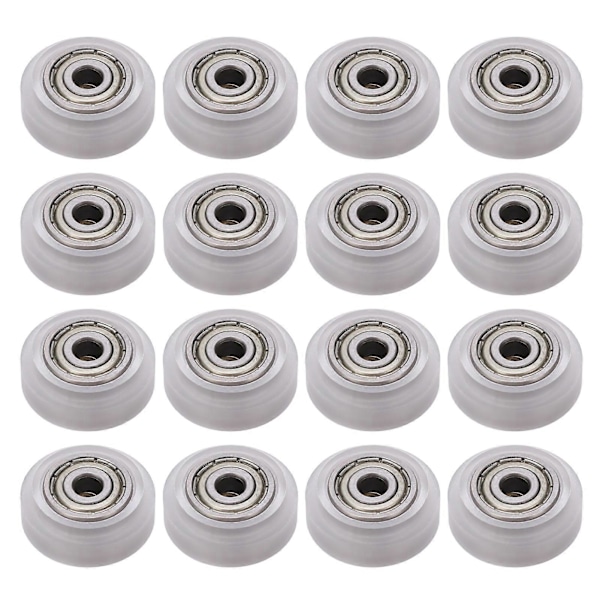 16 stk. 3D-printer Polykarbonat Remhjul Gjennomsiktig Rustfritt Robust Lager Remhjul for Anet E16