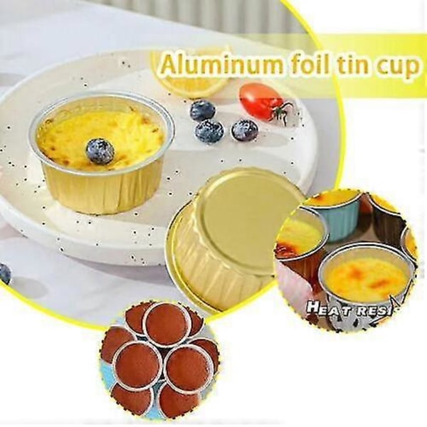 10 st Kakform Kopp Aluminiumfolieform golden