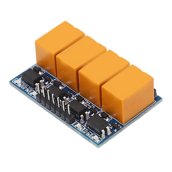 DC3.3?5V HK Liten Relämodul Ljusindikator Anti-interferens Mikroreläkort med Optokopplare 4 Kanaler