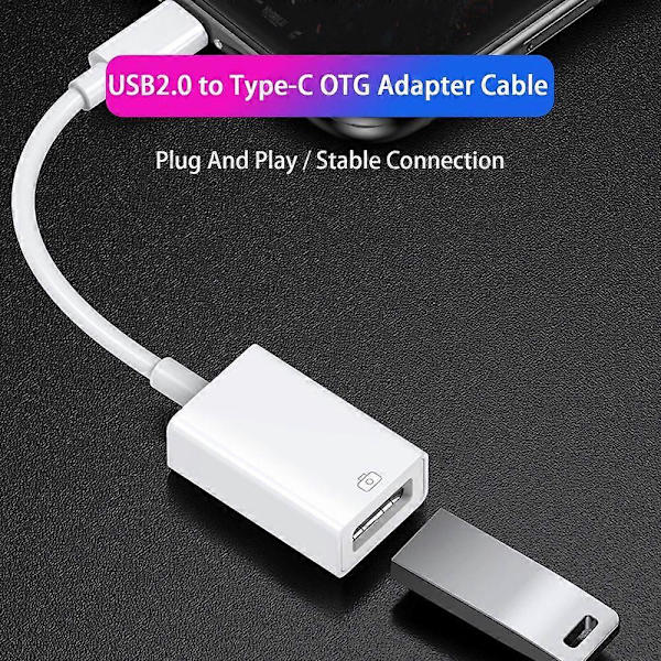 Tehokas kaksisuuntainen puhelinmuunnin USB2.0 - Type-C -puhelimen USB-levy OTG-sovitinkaapeli puhelintarvikkeet