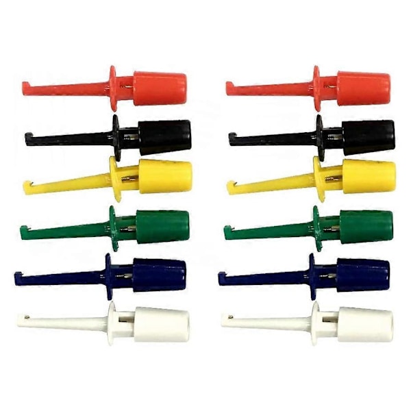 6-Färgs 12-Delars Testprob Krok Mini IC Testkrok Lämplig för Multimeter SMT SMD Trådsats