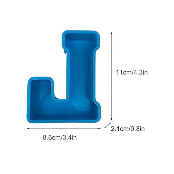 Alphabet Kagebageform Engelsk Bogstav Silikoneform 3d Alfabet Bogstav L