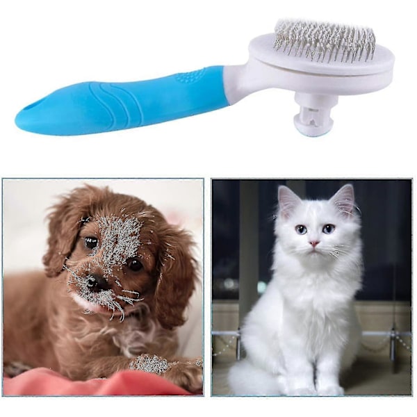 Katteplejebørste, selvrensende slicker-børster til hunde, katte og kæledyr