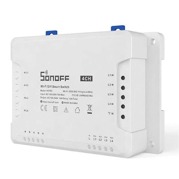 Multi-Channel Smart Switch 4CH R3 Tap Selvlåsende Hver Mobiltelefon Fjernbetjening Timing Switch