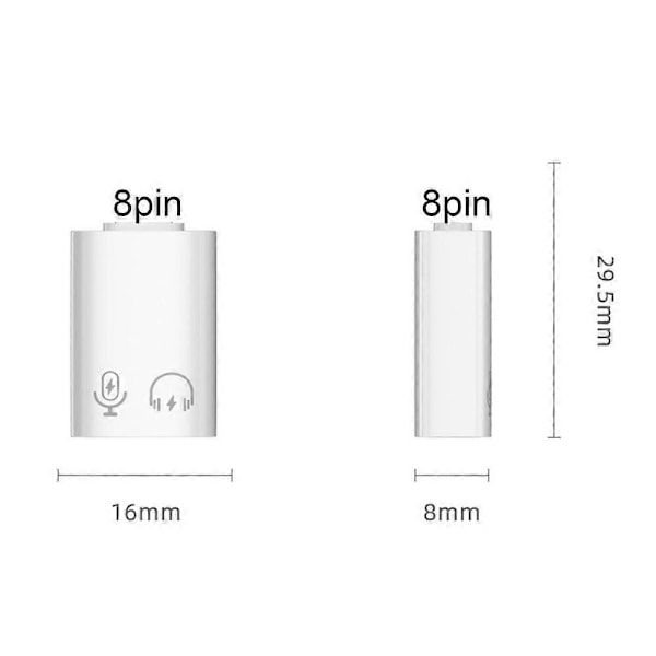 2-i-1 USB-minne Laddningsdataadapter 5 Gbps Hög Hastighet Stabil Överföring 8-Pin till USB 3.0 Adapter