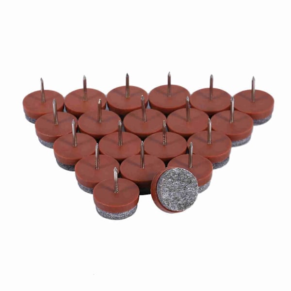 20 st/set 20 mm Möbelgolv Filt Spik Pad Stol Bordsben Filt Skydd (Brun)