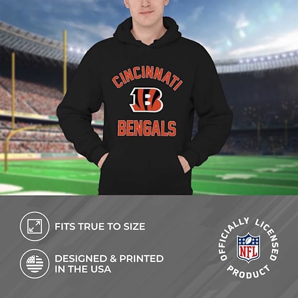 Team Fan Apparel NFL Huvtröja för vuxna - Polyester, ull och bomullsblend - Håll dig varm och representera din teams stil style 13 4XL