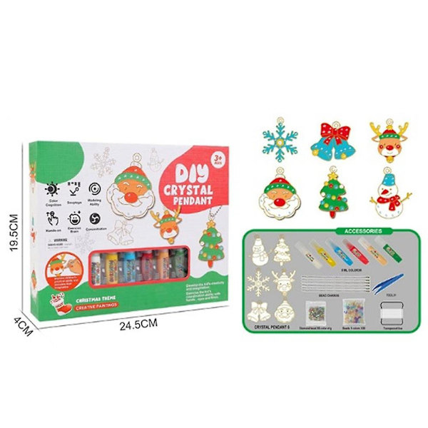 2023 DIY Kristallmålningsset för pyssel, DIY Kristall Diamantmålning Pysselset för Barn, Present Christmas