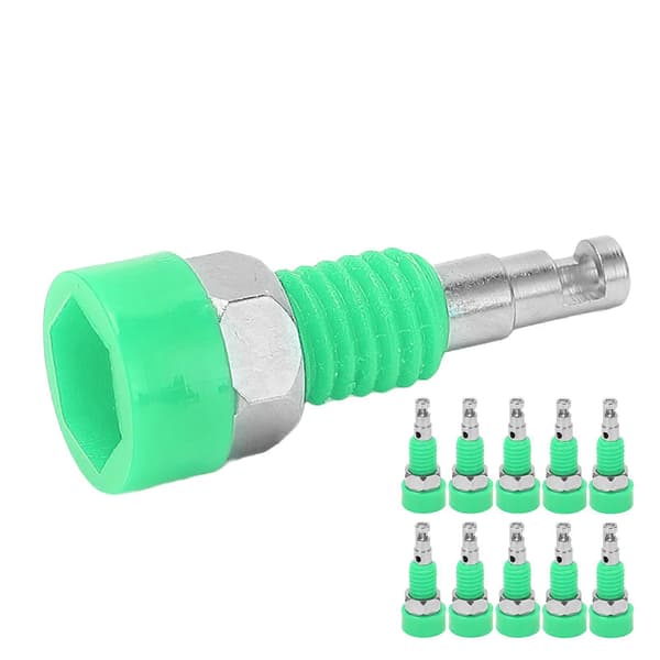 10 stk 2mm Banan Hunn Jack Socket Connector Adapter Panel Mini Bindepost for Elektronisk Instrument Grønn