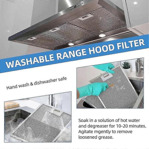 3 stk. W10169961A emhættefilter til Jenn Air emhætte, erstatter aluminiumsventilationsfilter 30,5 x 26,7 cm