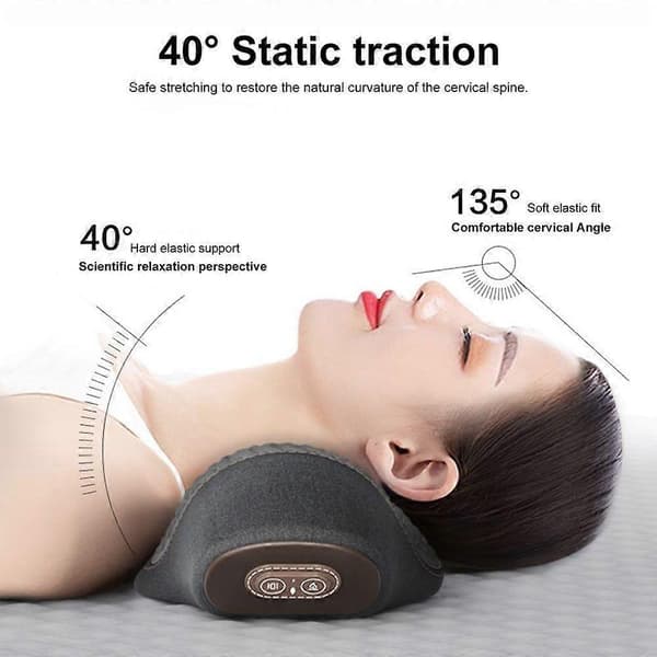 Elektrisk Massagekudde USB-laddning Elastisk Nacksmärta Lindring Sovkudde Förbättra Cirkulation Cervical Stöd Komfort Sida Rygg Sovkudde