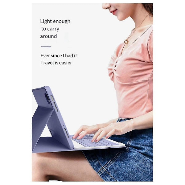 Etui for Pad 5/5 Pro 11 tommer Avtakbart flatt nettbrettetui med tastaturdeksel svart
