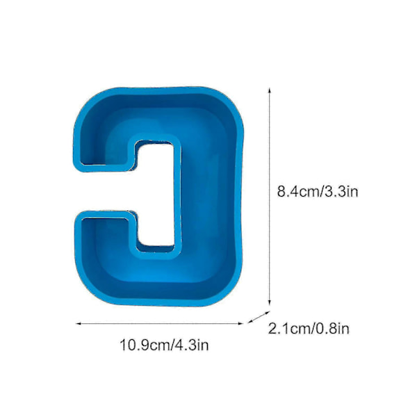 Alphabet Kagebageform Engelsk Bogstav Silikoneform 3d Alfabet Bogstav C