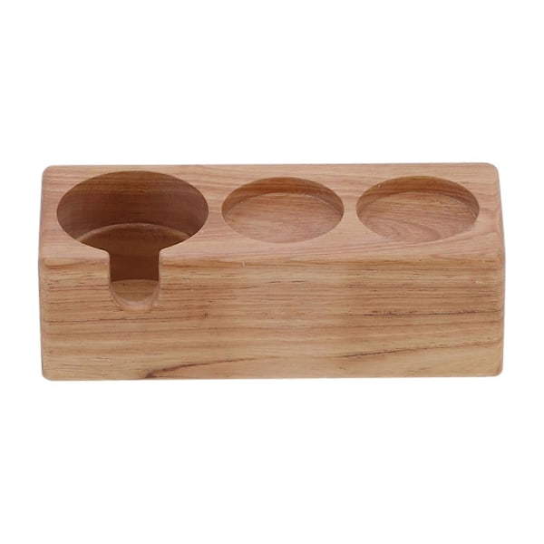 3-huls komposit træ kaffehåndtag holder stativ base kaffe tamper stand til bar kaffebar